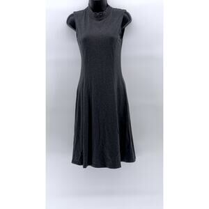 UNIQLO Women's Charcoal Gray Crewneck Sleeveless Casual A-Line Midi Dress SZ XS
